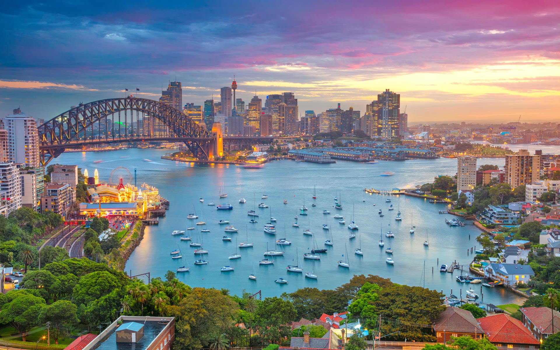 Colourful Photo of Sydney Sunset